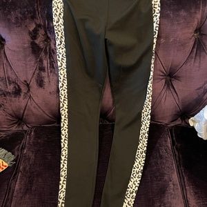 Black and leopard leggings